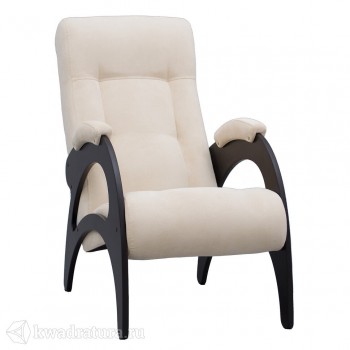 Кресло для отдыха Неаполь Модель 9 без лозы (Венге-эмаль/Ткань Ваниль Verona Vanilla) в Якутске - yakutsk.mebel54.com | фото