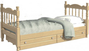 Кровать одинарная Аленка из массива сосны 800*1890 Сосна в Якутске - yakutsk.mebel54.com | фото